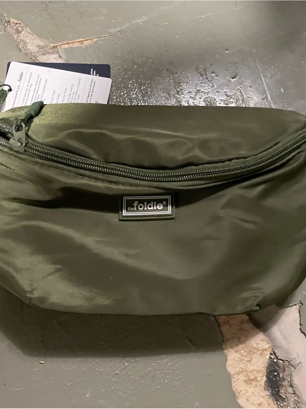 Foldie Olive Green Men's Duffel Bag with Matching Waist Pack